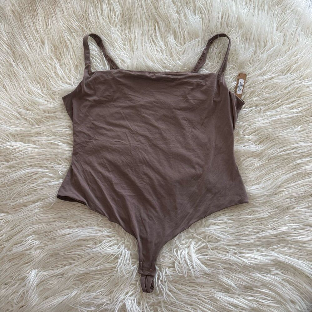 Skims Fits Everybody Square Neck Bodysuit Umber Size 4X